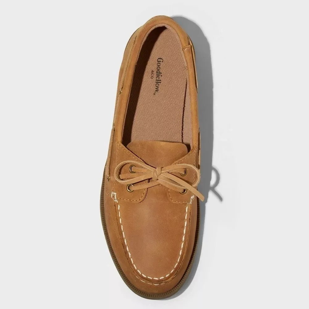 Men's Bennett Leather Loafers by Goodfellow & Co Cognac Size 11 New With Tags